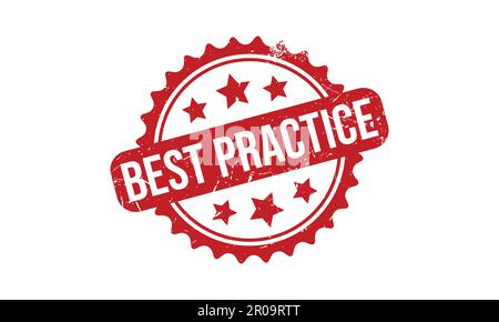 Best Practice Rubber Stamp. Red Best Practice Rubber Grunge Stamp Seal Vector Illustration Stock Vector
