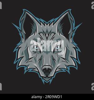 Wolf illustration vector logo Stock Vector