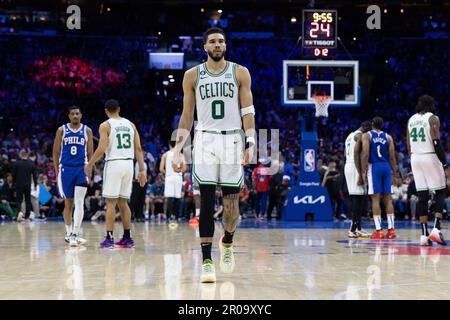 St. Louis, United States. 01st Aug, 2023. Boston Celtics forward, 4-time  NBA All Star Jayson Tatum, walks off the field after throwing a ceremonial  first pitch before the Minnesota Twins-St. Louis Cardinals