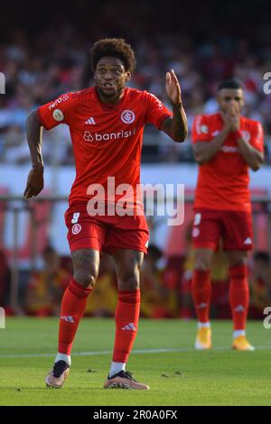 SAO PAULO,BRAZIL - MAY 7: Luiz Adriano of Internacional reacts during a match between São Paulo FC and Internacional as part of Brazilian League Serie A at Morumbi Stadium on May 7, 2023 in São Paulo, Brazil. (Photo by Leandro Bernardes/PxImages) Stock Photo