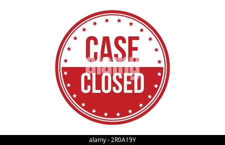 Case Closed Rubber Stamp. Red Case Closed Rubber Grunge Stamp Seal Vector Illustration - Vector Stock Vector