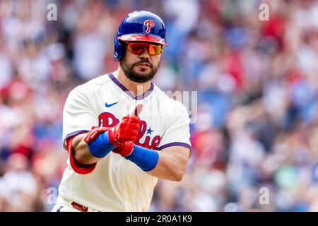 Houston, United States. 28th Apr, 2023. Philadelphia Phillies designated  hitter KYLE SCHWARBER batting in the first inning during the MLB game  between the Philadelphia Phillies and the Houston Astros on Friday, April