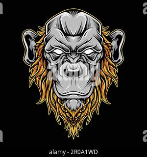 chimp ape vector illustration Stock Vector