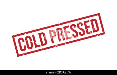 Cold Pressed Rubber Stamp. Cold Pressed Rubber Grunge Stamp Seal Vector Illustration Stock Vector