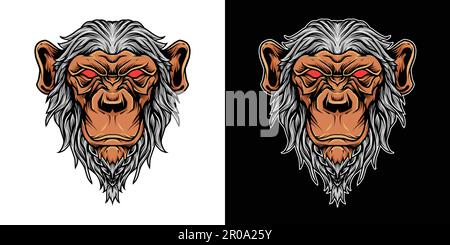 chimp ape vector illustration Stock Vector