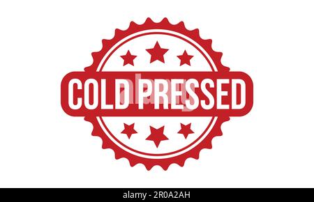 Cold Pressed Rubber Stamp. Cold Pressed Rubber Grunge Stamp Seal Vector Illustration Stock Vector