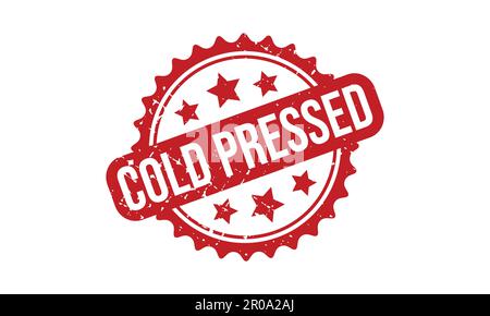 Cold Pressed Rubber Grunge Stamp Seal Vector Illustration Stock Vector