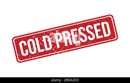 Cold Pressed Rubber Stamp. Cold Pressed Rubber Grunge Stamp Seal Vector Illustration Stock Vector