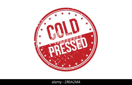 Cold Pressed Rubber Stamp. Cold Pressed Rubber Grunge Stamp Seal Vector Illustration Stock Vector