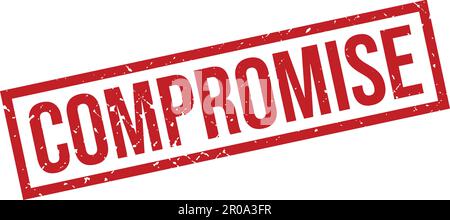 Compromise Rubber Stamp. Compromise Rubber Grunge Stamp Seal Vector Illustration Stock Vector