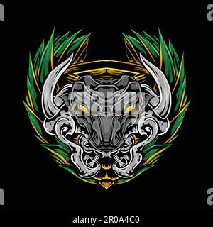bull bison vector illustration Stock Vector