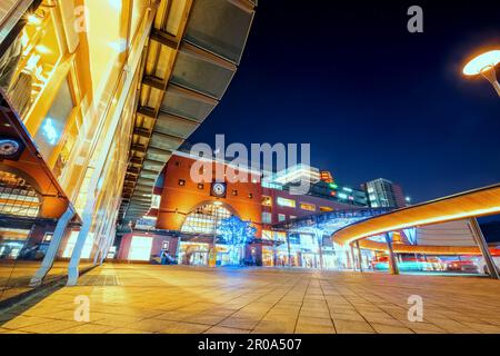 Oita, Japan - Nov 26 2022: Oita Station is a major station in the Kyushu region, connect Oita to other prefectures such as Fukuoka and Kumamoto and  a Stock Photo