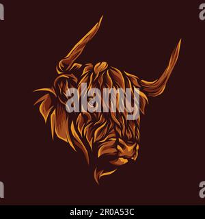 bull bison vector illustration Stock Vector