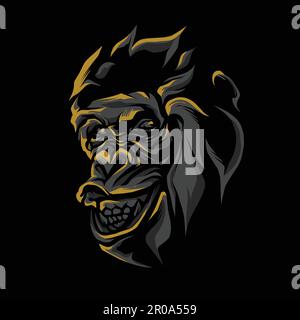 Gorilla vector illustration logo Stock Vector