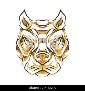 dog head color vector illustration Stock Vector