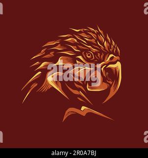 parrot head color red illustration Stock Vector