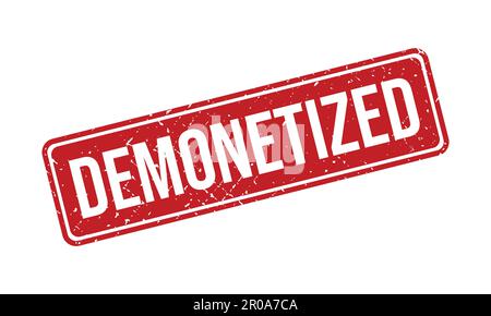 Demonetized Rubber Stamp. Demonetized Grunge Stamp Seal Vector Illustration Stock Vector