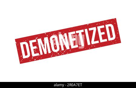 Demonetized Rubber Stamp. Demonetized Grunge Stamp Seal Vector Illustration Stock Vector