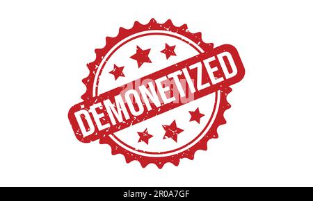 Demonetized Rubber Stamp. Demonetized Grunge Stamp Seal Vector Illustration Stock Vector