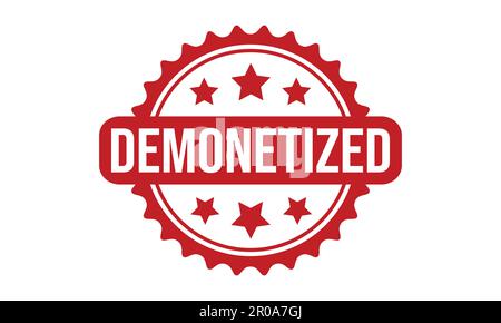 Demonetized Rubber Stamp. Demonetized Grunge Stamp Seal Vector Illustration Stock Vector