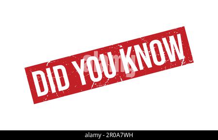 Did You Know Rubber Stamp. Did You Know Grunge Stamp Seal Vector Illustration Stock Vector