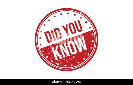 Did You Know Rubber Stamp. Did You Know Grunge Stamp Seal Vector Illustration Stock Vector