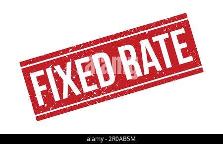 Fixed Rate Rubber Stamp. Red Fixed Rate Rubber Grunge Stamp Seal Vector Illustration - Vector Stock Vector