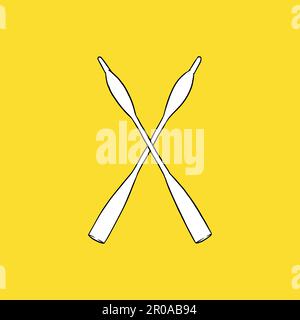 Woodcut Illustration of an Oar Drawing. Vector. Vector illustration ...