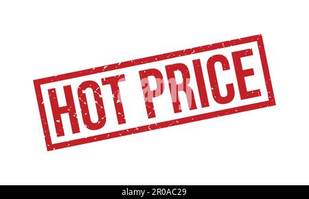 Hot Price Rubber Stamp. Red Hot Price Rubber Grunge Stamp Seal Vector Illustration Stock Vector