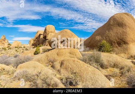 Loop Rocks Nature Granite Rock Formations on The Split Rock Loop Trail, Joshua Tree ...