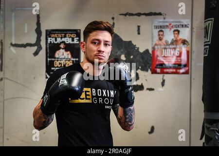 Australian boxer Liam Paro poses for a photo before a press conference ...