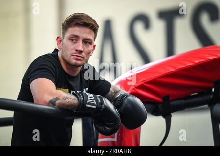 Australian boxer Liam Paro poses for a photo before a press conference ...