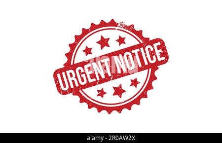 Urgent Notice Rubber Stamp. Urgent Notice Grunge Stamp Seal Vector Illustration Stock Vector