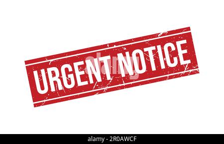 Urgent Notice Rubber Stamp. Urgent Notice Grunge Stamp Seal Vector Illustration Stock Vector