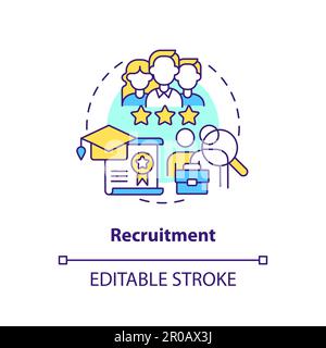 Recruitment concept icon Stock Vector