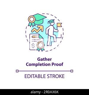 Gather completion proof concept icon Stock Vector