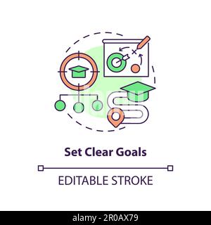 Set clear goals concept icon Stock Vector