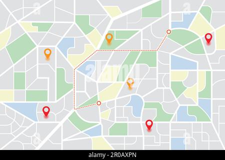 Custom location map interface for web and mobile app Stock Vector