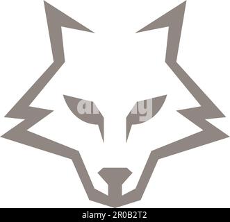 Wolf icon logo design illustration Stock Vector