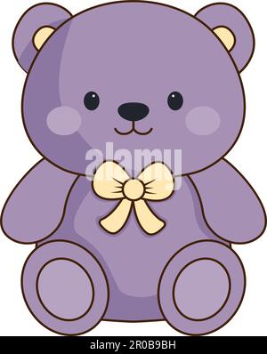 purple teddy bear clip art