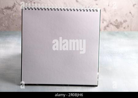 photo album for drawing on the table vertically Stock Photo