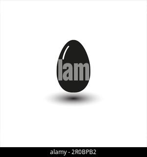 Egg Icon vector. Simple flat symbol. Perfect Black pictogram illustration on white background. eps 10 Stock Vector