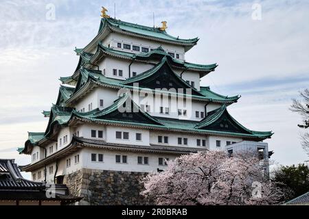 Nagoya Castle on a cloudy, spring day Stock Photo