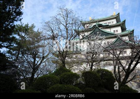 Nagoya Castle on a cloudy, spring day Stock Photo