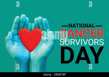 National Cancer Survivors Day. Holiday concept. Template for background, banner, card, poster with text inscription. Vector  illustration Stock Vector