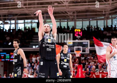 PalaBigi, Reggio Emilia, Italy, May 07, 2023, Toto Forray (Dolomiti Energia Trentino)  during  UNAHOTELS Reggio Emilia vs Dolomiti Energia Trentino - Stock Photo