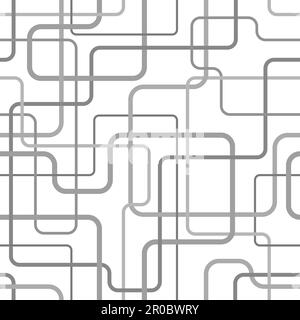 Line seamless pattern. Repeating abstract grey lines isolated on white background. Repeated geometric shape for design prints. Monochrome neutral Stock Vector