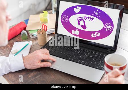 Followers concept shown on a laptop screen Stock Photo