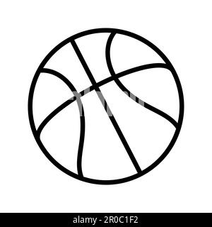 Basketball ball outline icon. Vector illustration Stock Vector