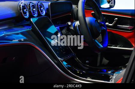 Car ventilation system and air conditioning - details and controls of modern car Stock Photo